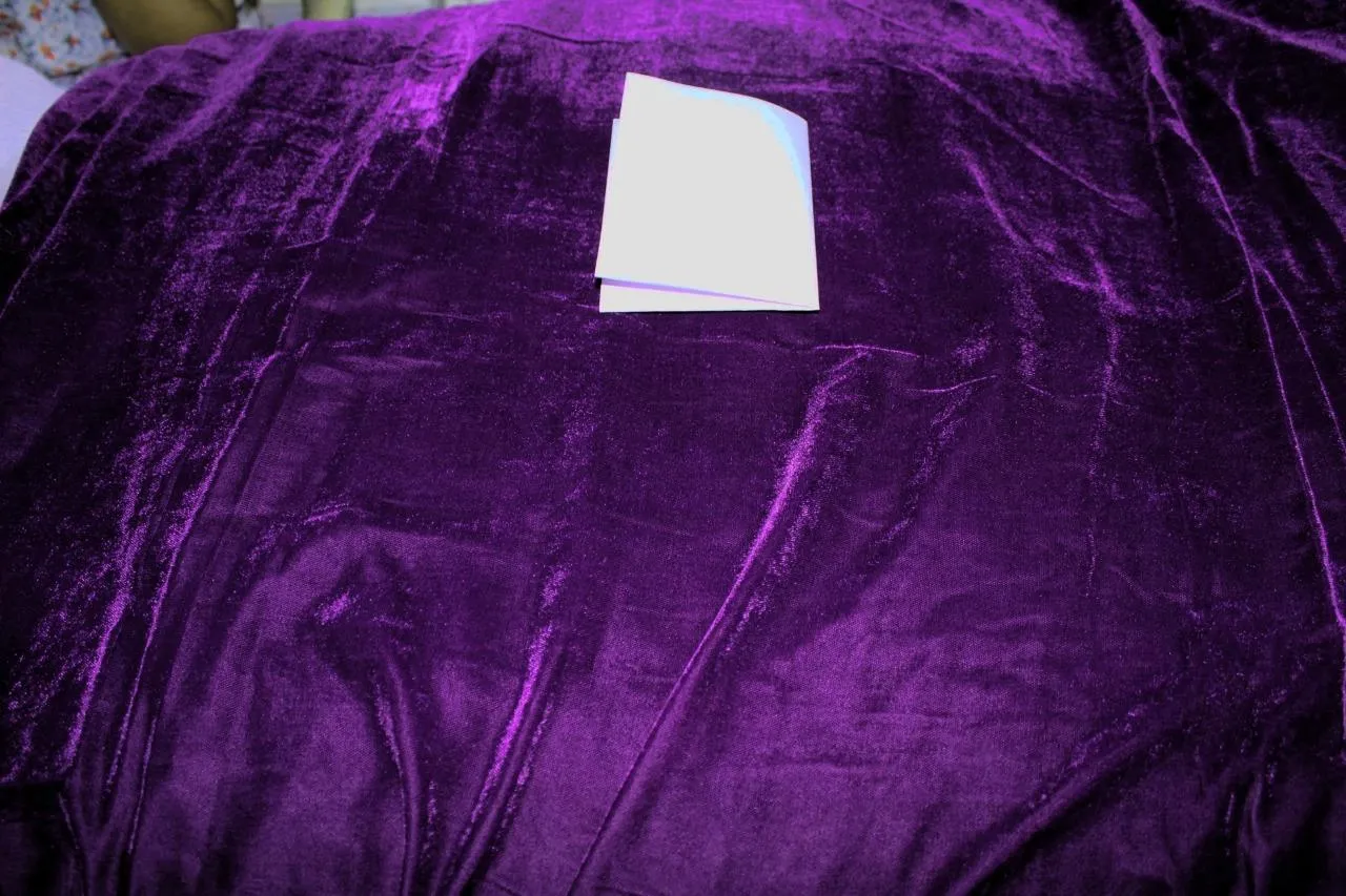 100% Micro Velvet Dark Purple Fabric 44" wide[9136]