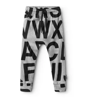 alphabet light baggy pants