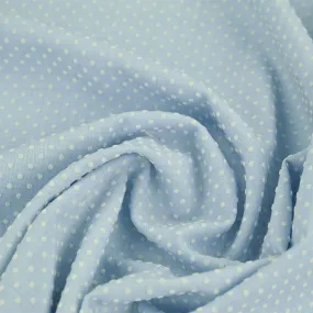 Baby Blue Polka-Dot Flock Fabric 99764