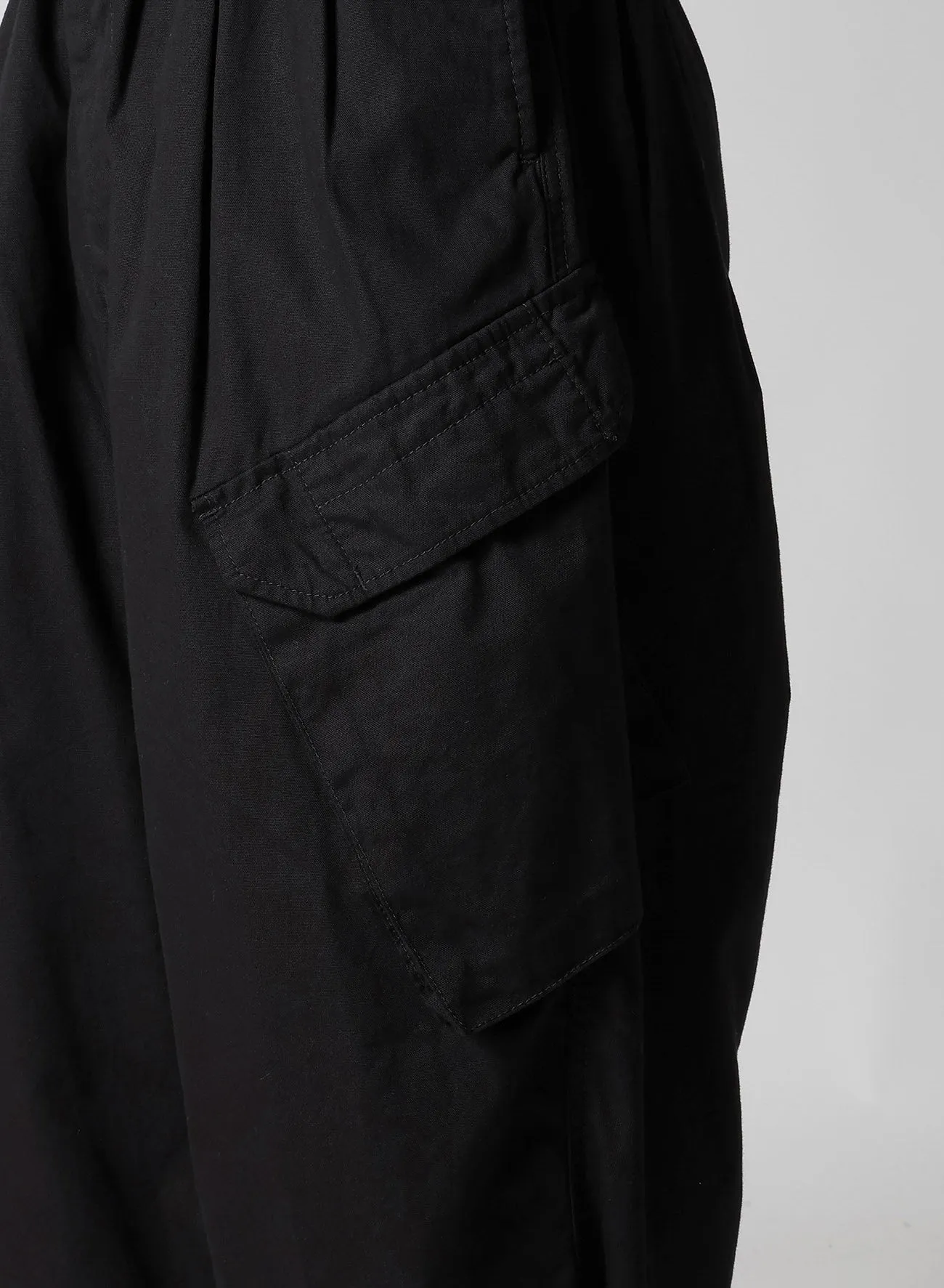 BLACK SCANDAL OXFORD 12TUCKS WORK PANTS