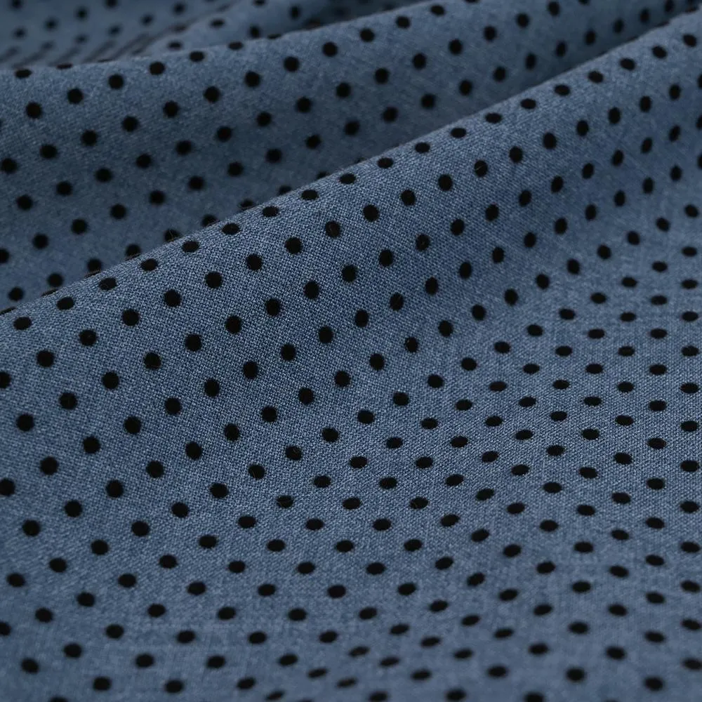 Blue Polka-Dot Flock Fabric 99771