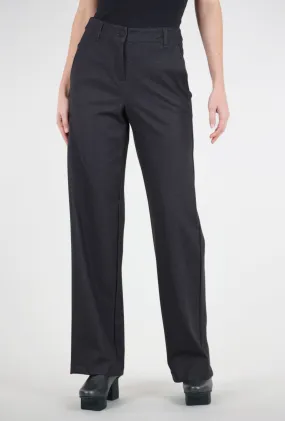 Cloe Brushed Ponte Trouser, Charcoal