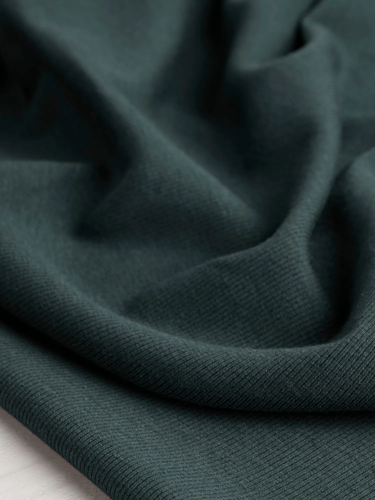 Cotton Tencel Modal Rib Knit - Deep Teal