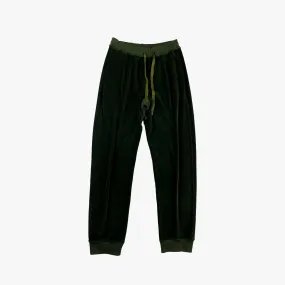 Dark Green Velvet Sweatpants