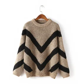 Dropped Shoulder Pullover Batwing Loose Short Sweater