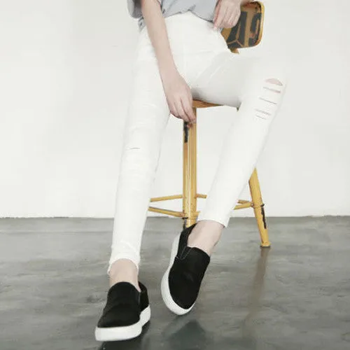 Fashion Ripped Pencil Skinny Denim Pants