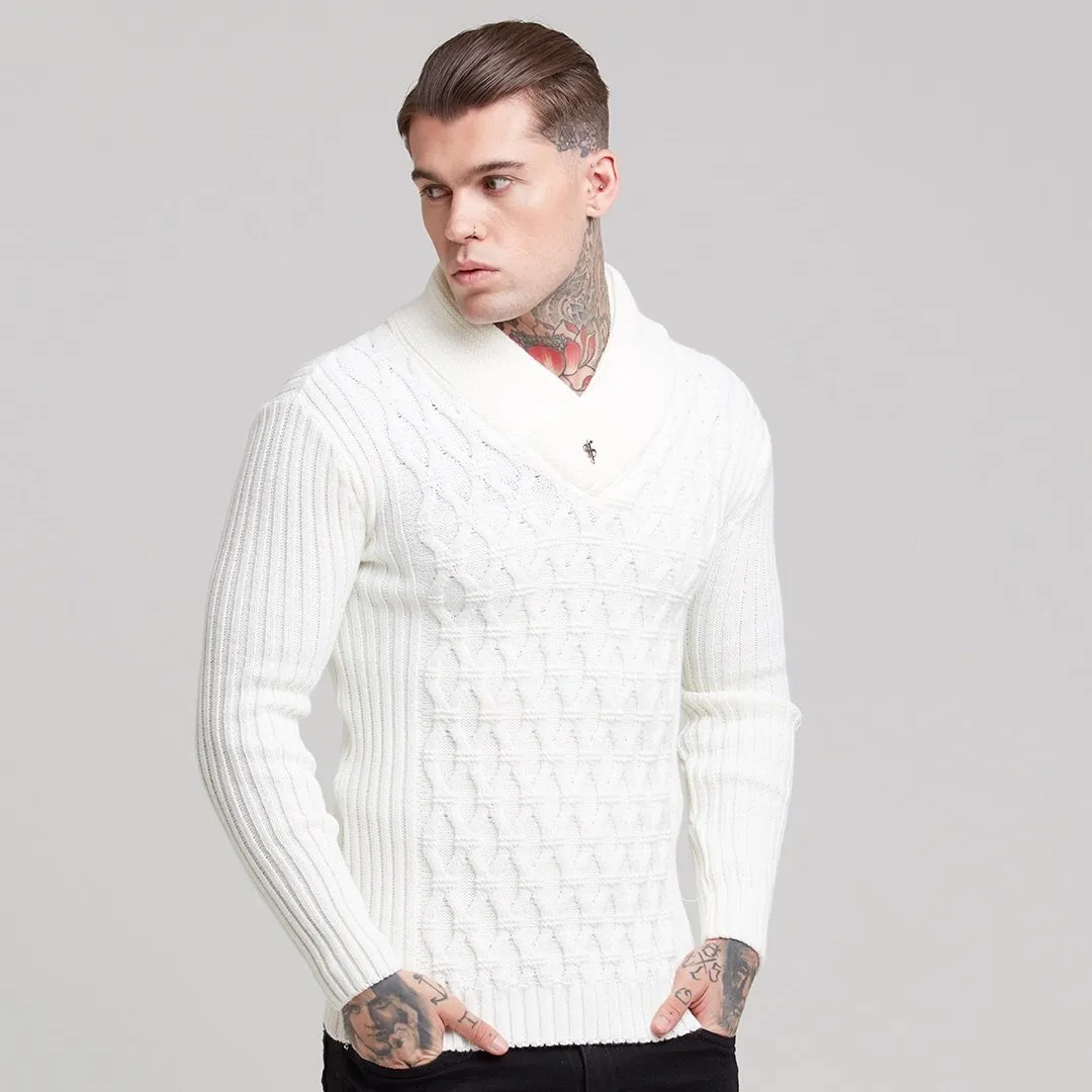 Father Sons Chunky Cable Knit Cream Jumper - FSJ001