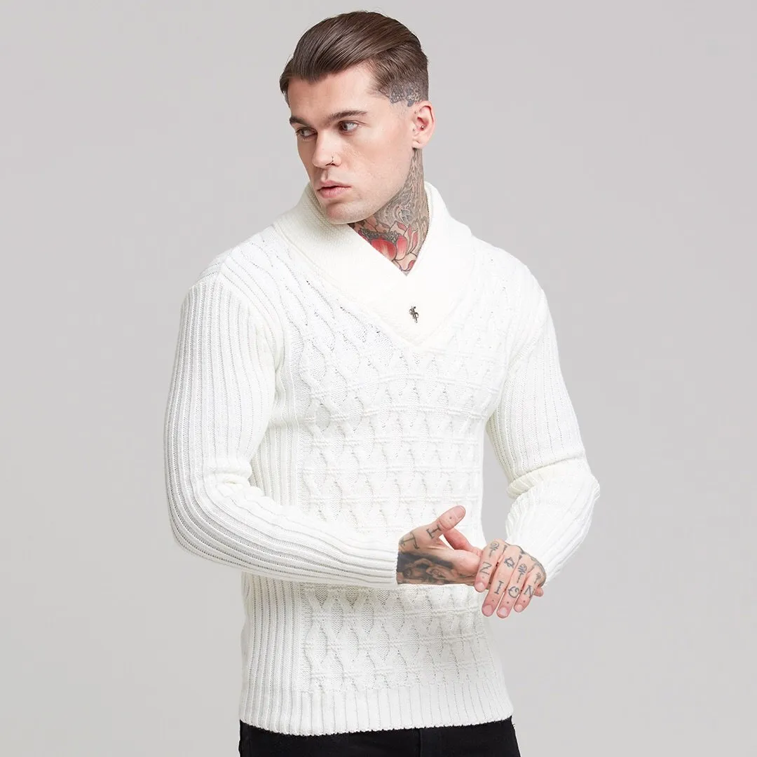 Father Sons Chunky Cable Knit Cream Jumper - FSJ001