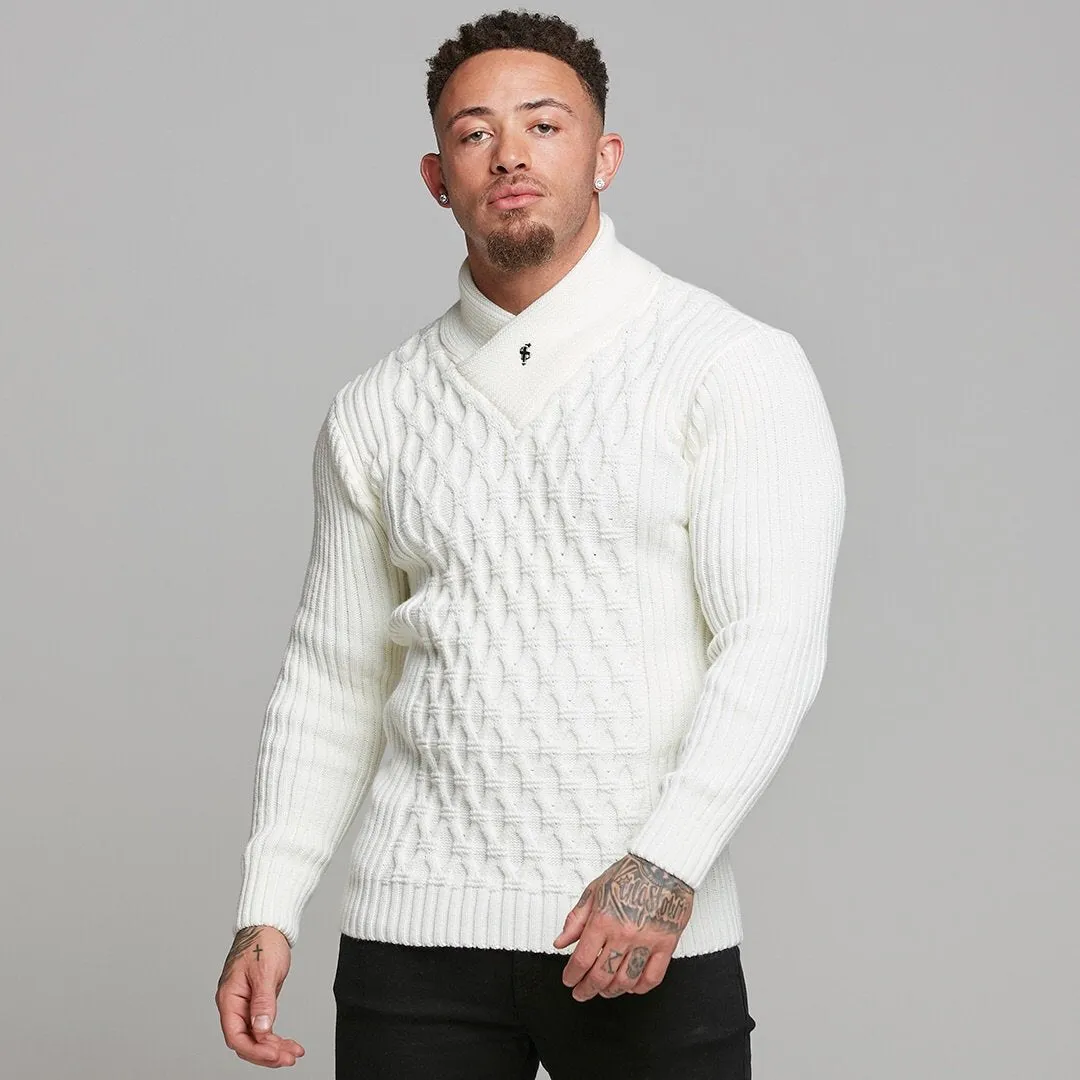 Father Sons Chunky Cable Knit Cream Jumper - FSJ001