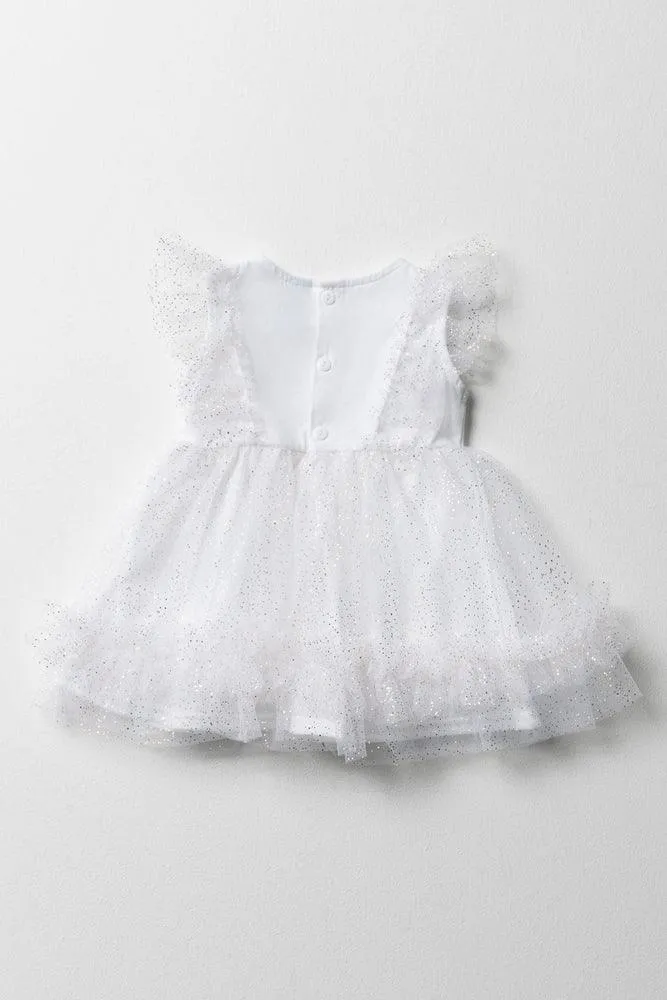 Flare Party Dress White