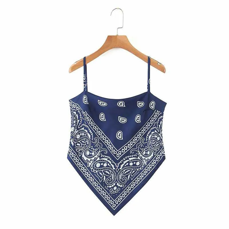 Floral Halter Bow Knot Bandeau Tank Top Bandana Scalf Top