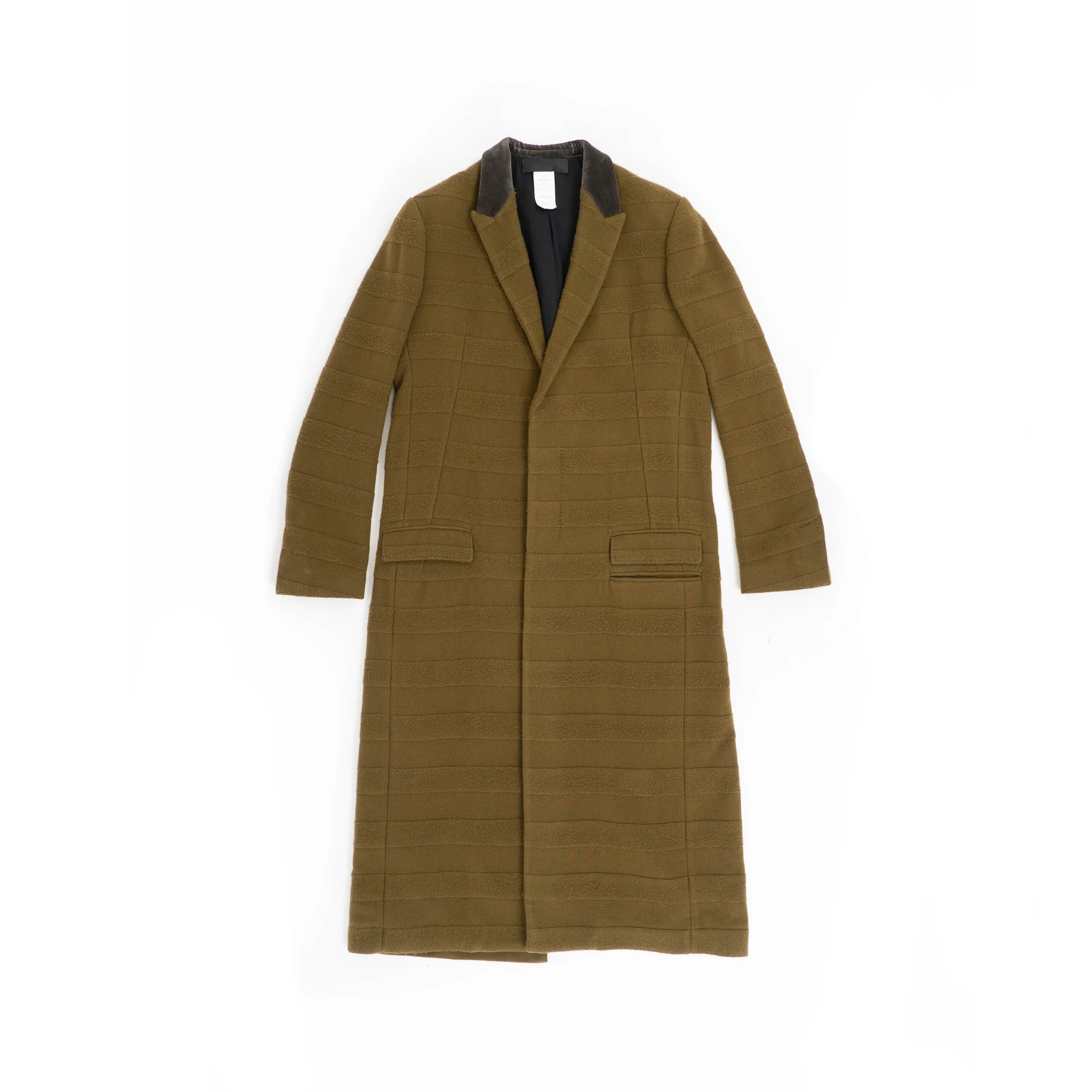 FW18 Ankle Length Khaki Wool Coat