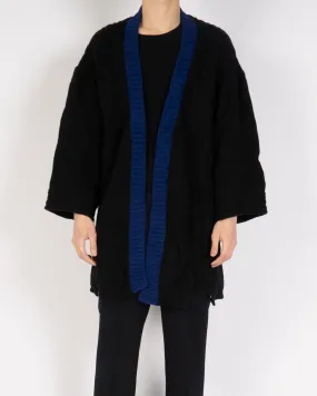 FW18 Black & Blue Open Mohair Cardigan