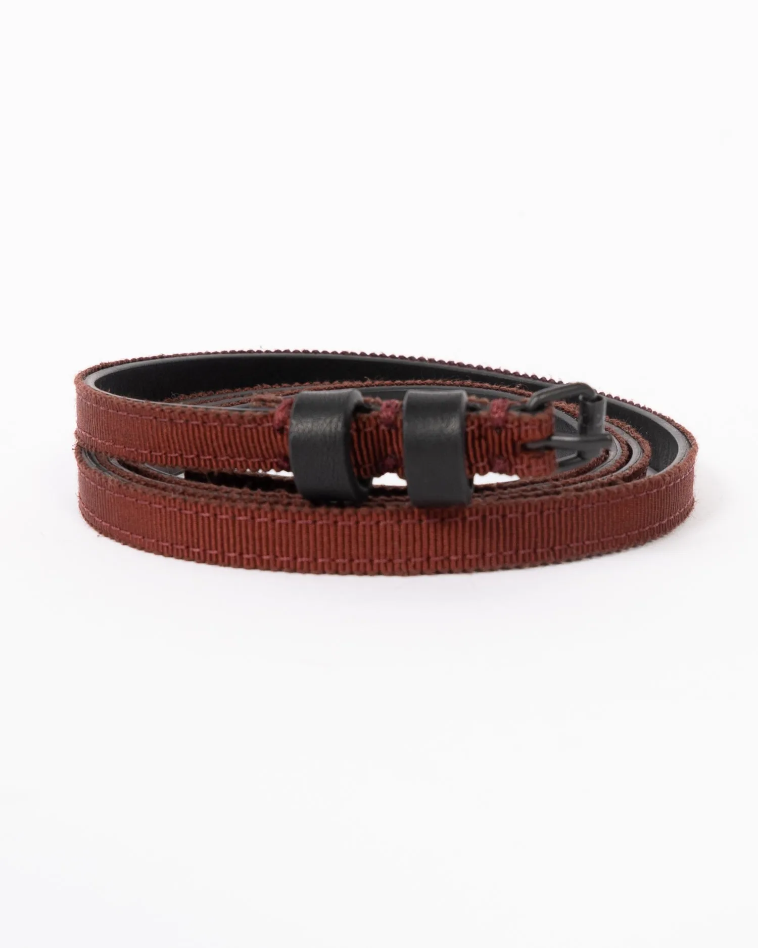 FW18 Burgundy Thin Crossgrain Belt