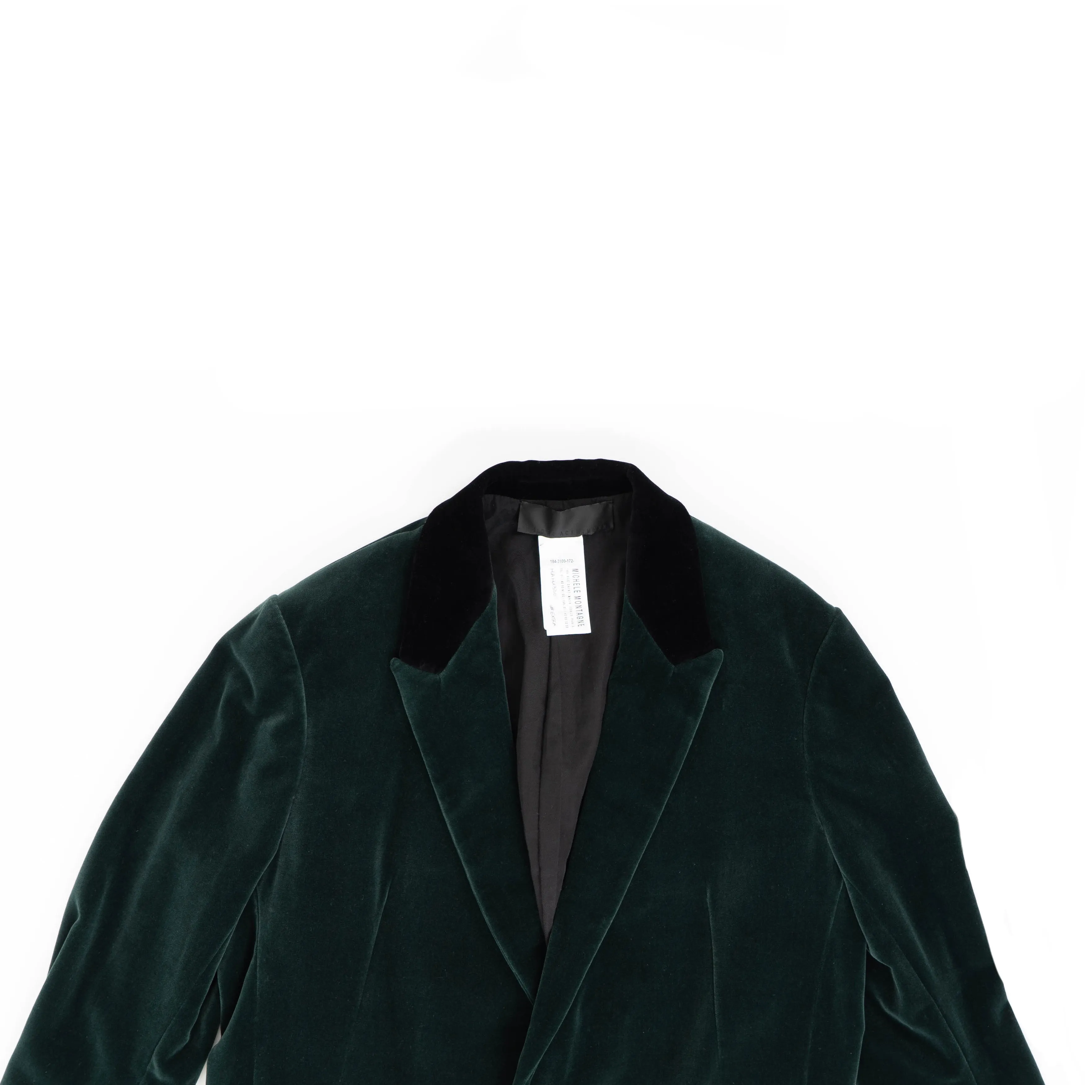 FW18 Dark Green Velvet Long-Coat