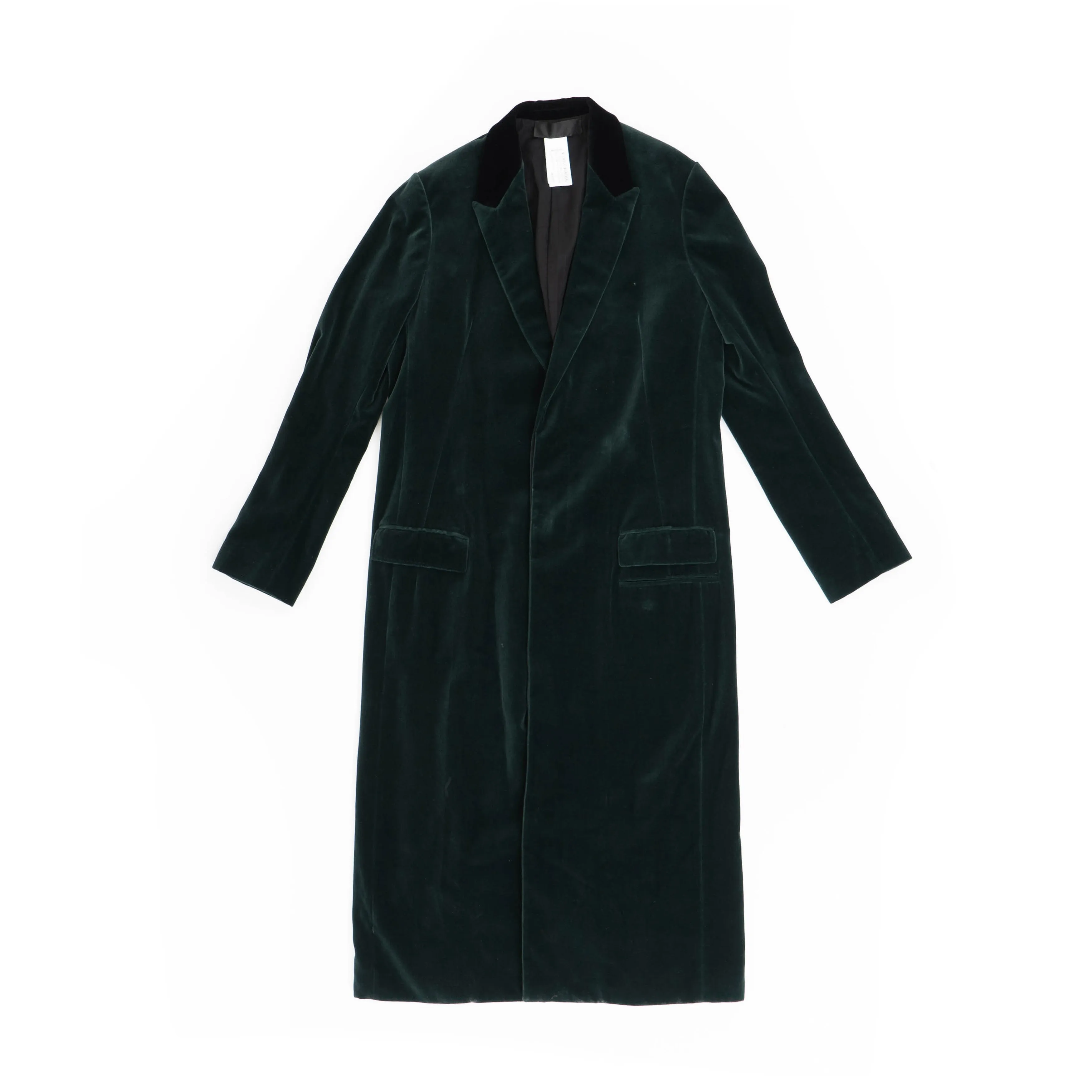 FW18 Dark Green Velvet Long-Coat