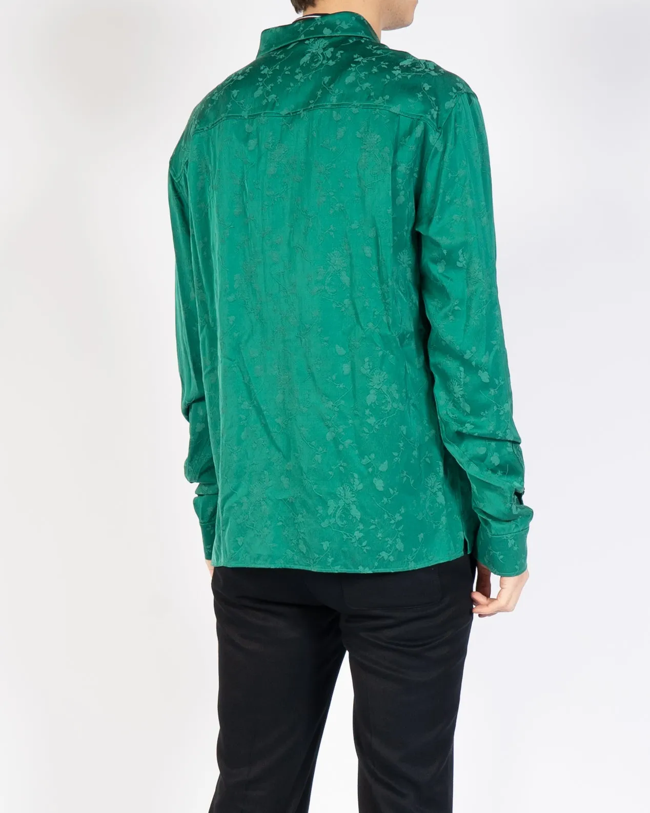 FW18 Green Floral Viscose Shirt