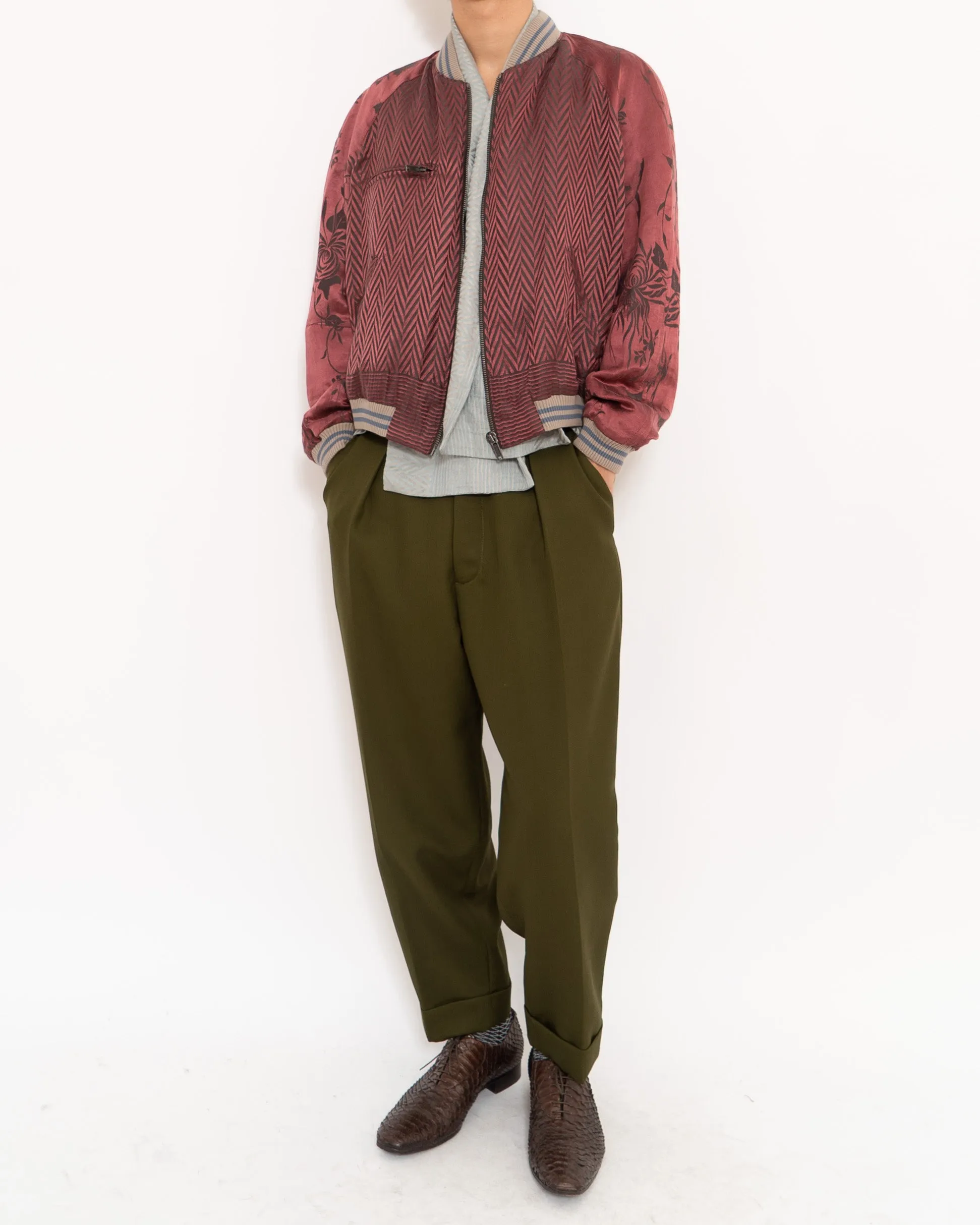 FW18 High Waisted Khaki Trousers Sample