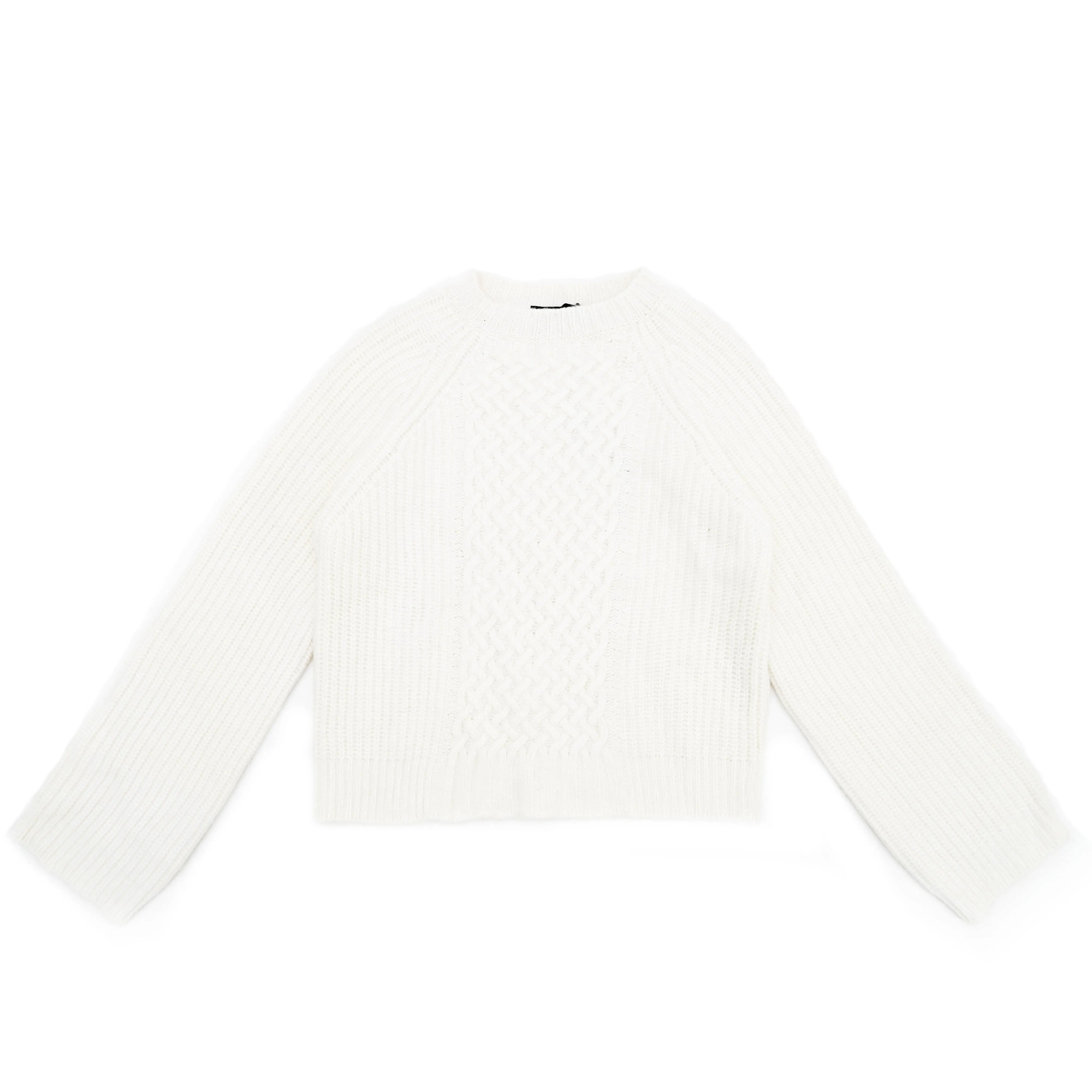 FW18 Ivory Boxy Angora Wool Knit