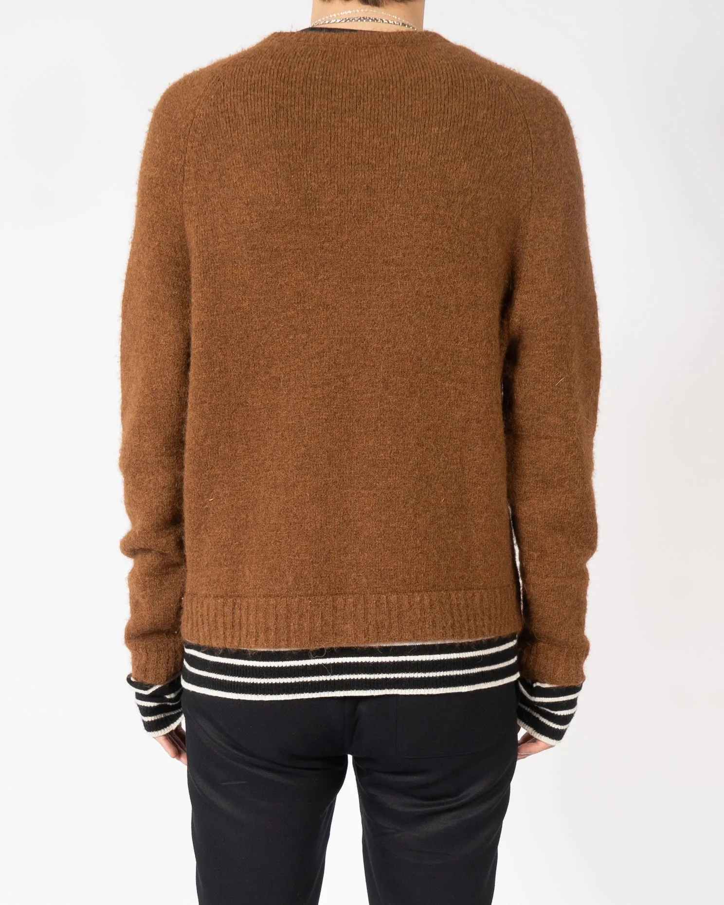 FW18 Muscari Brown Knit with Striped Contrast Sample