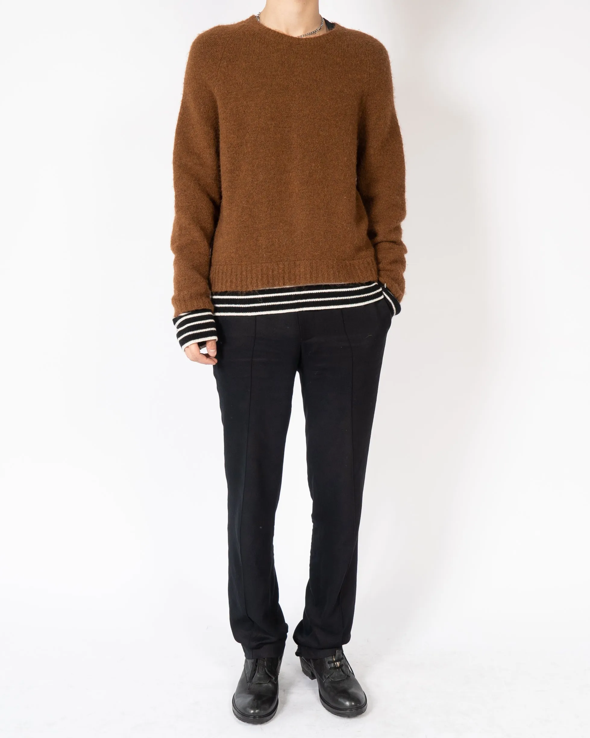 FW18 Muscari Brown Knit with Striped Contrast Sample