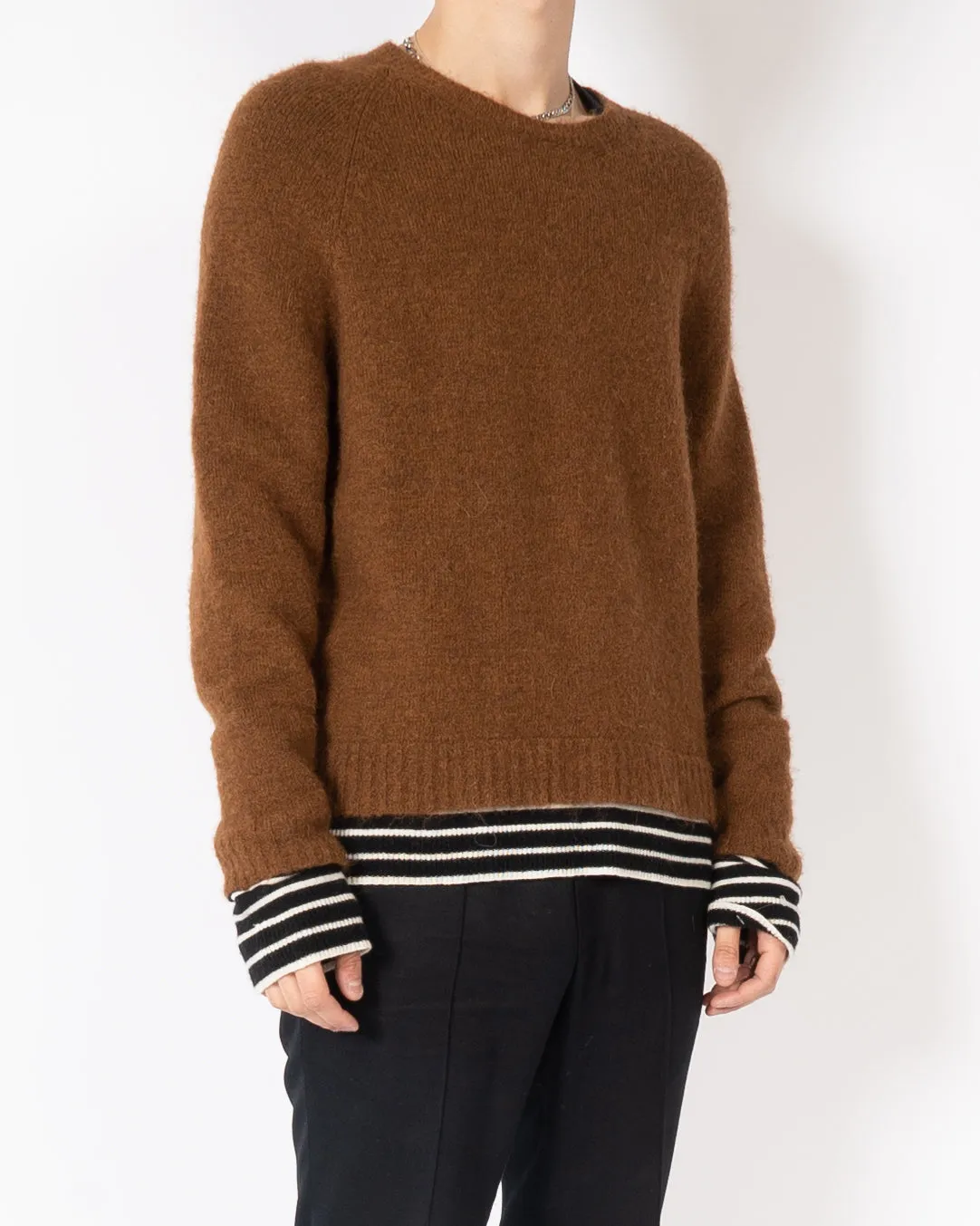 FW18 Muscari Brown Knit with Striped Contrast Sample