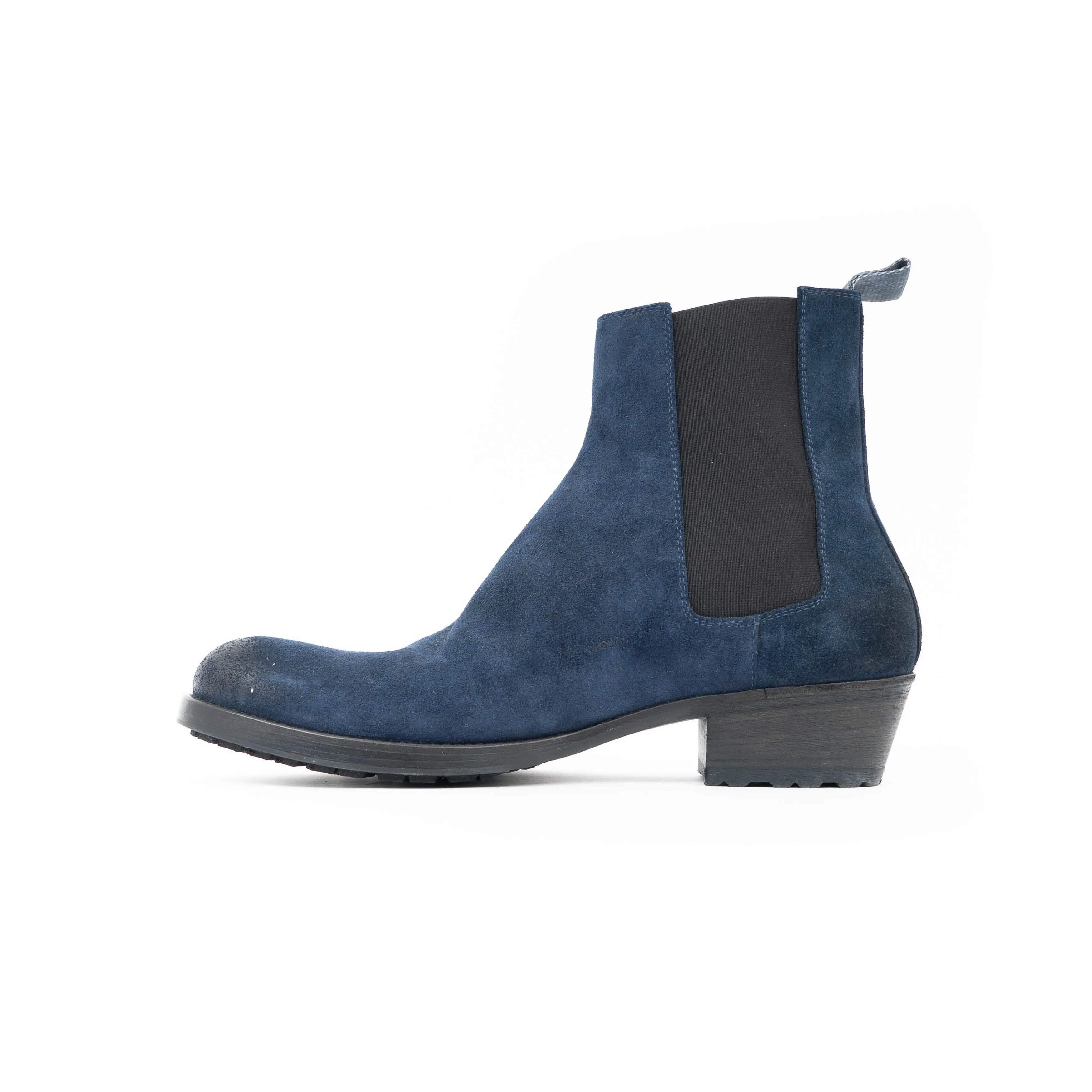 FW18 Navy Chunky Suede Boots