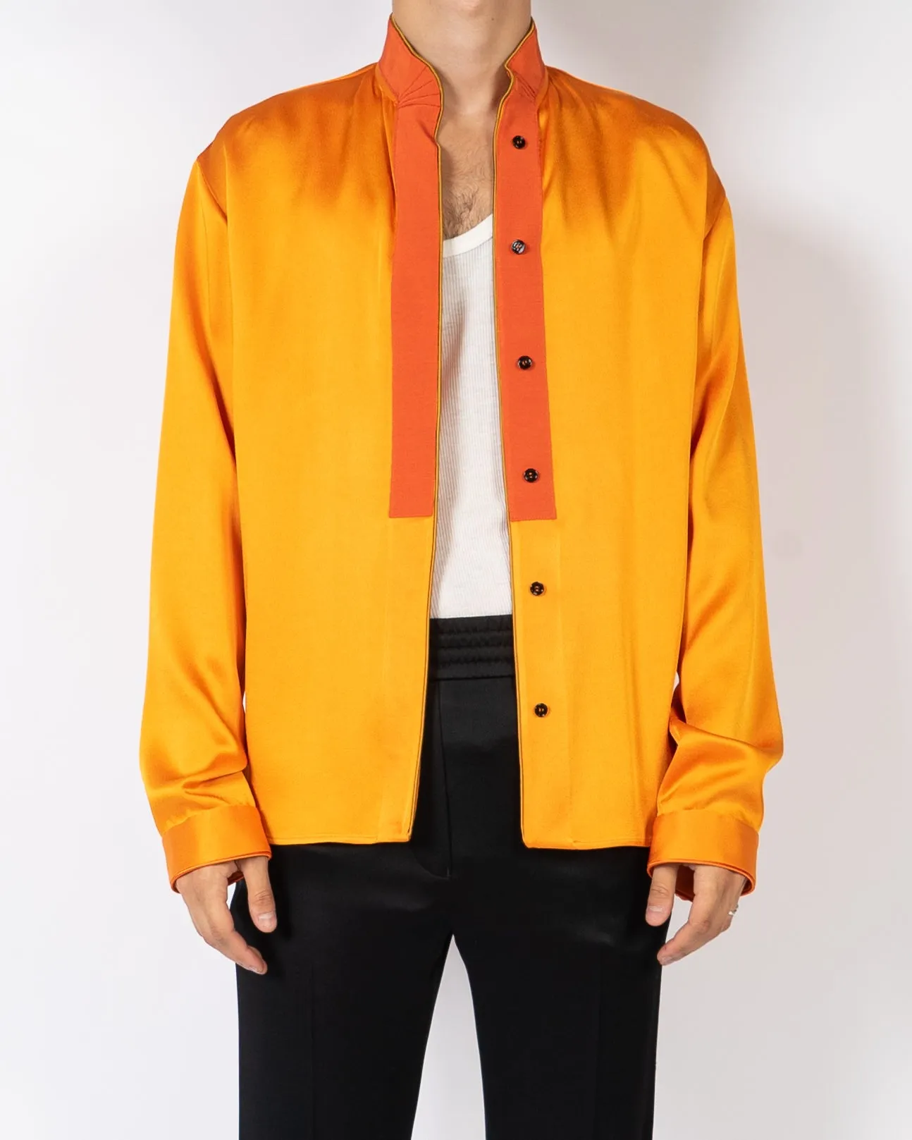 FW18 Orange Grosgrain Shirt Sample