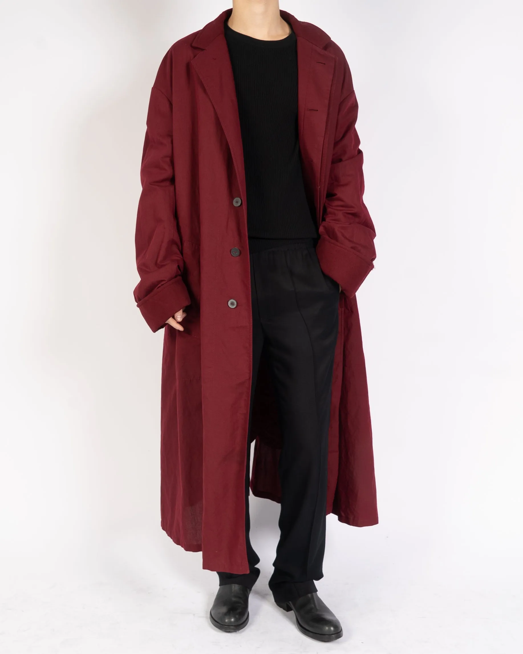 FW18 Oversized Red Wool Coat 1 of 1 Sample