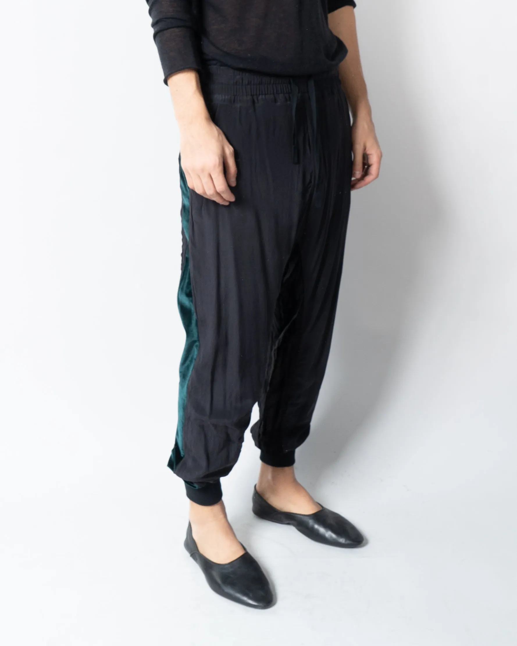 FW18 Velvet Stripe Silk Jogger