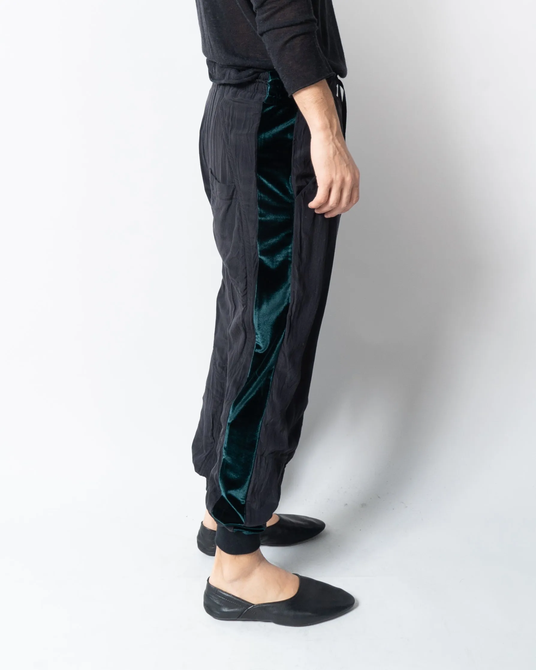 FW18 Velvet Stripe Silk Jogger