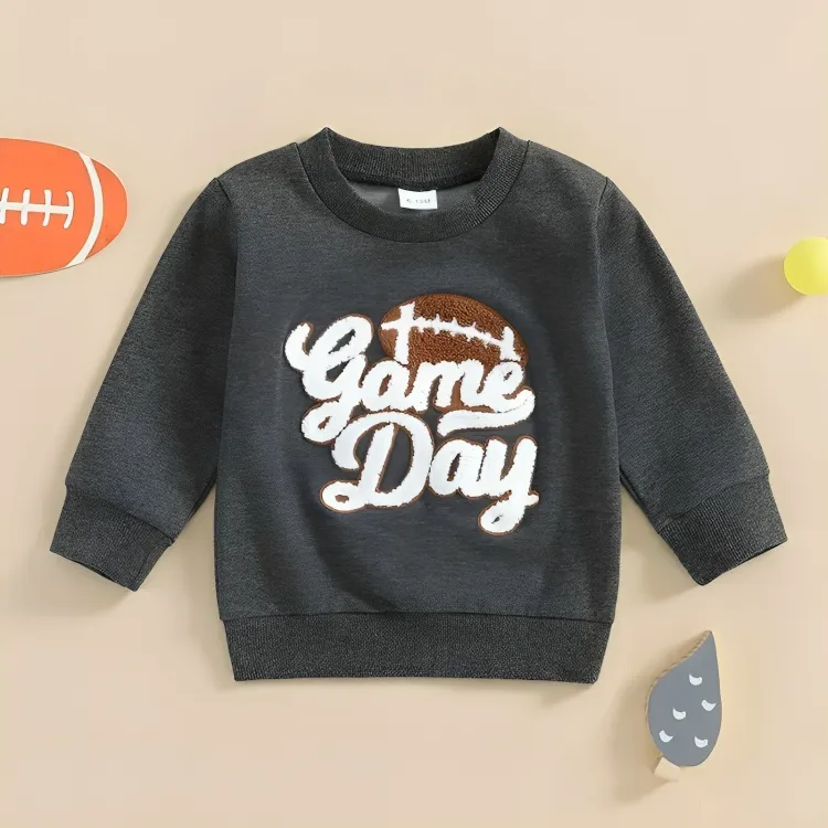 Game Day Football Embroidered Baby Sweatshirt