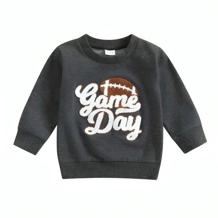 Game Day Football Embroidered Baby Sweatshirt