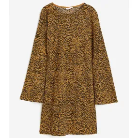 H&M Textured Jersey Dress, dark beige