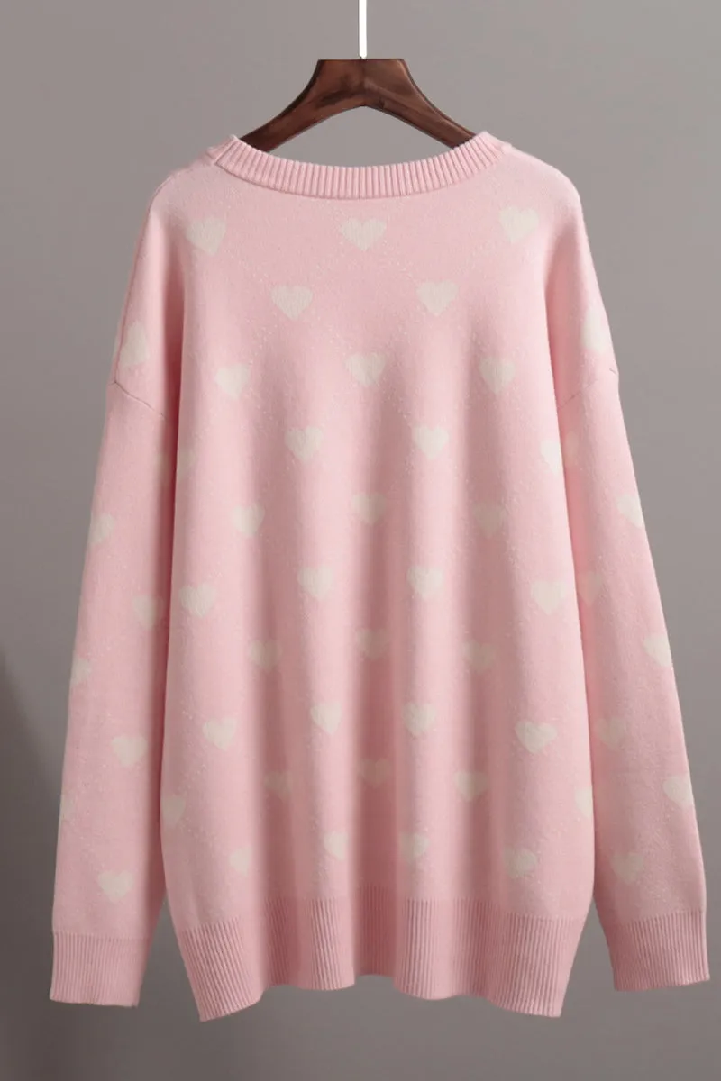 HWS1067 Sweetheart Knit Sweater