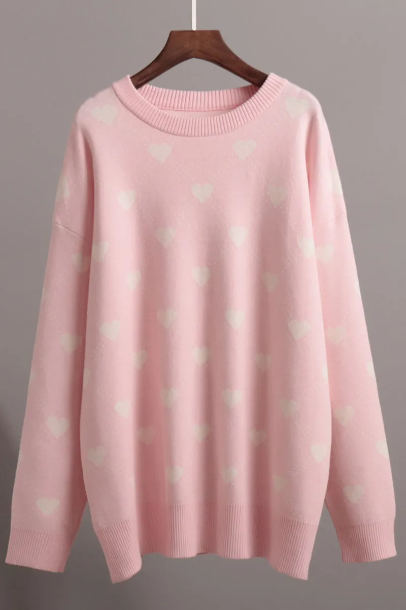 HWS1067 Sweetheart Knit Sweater