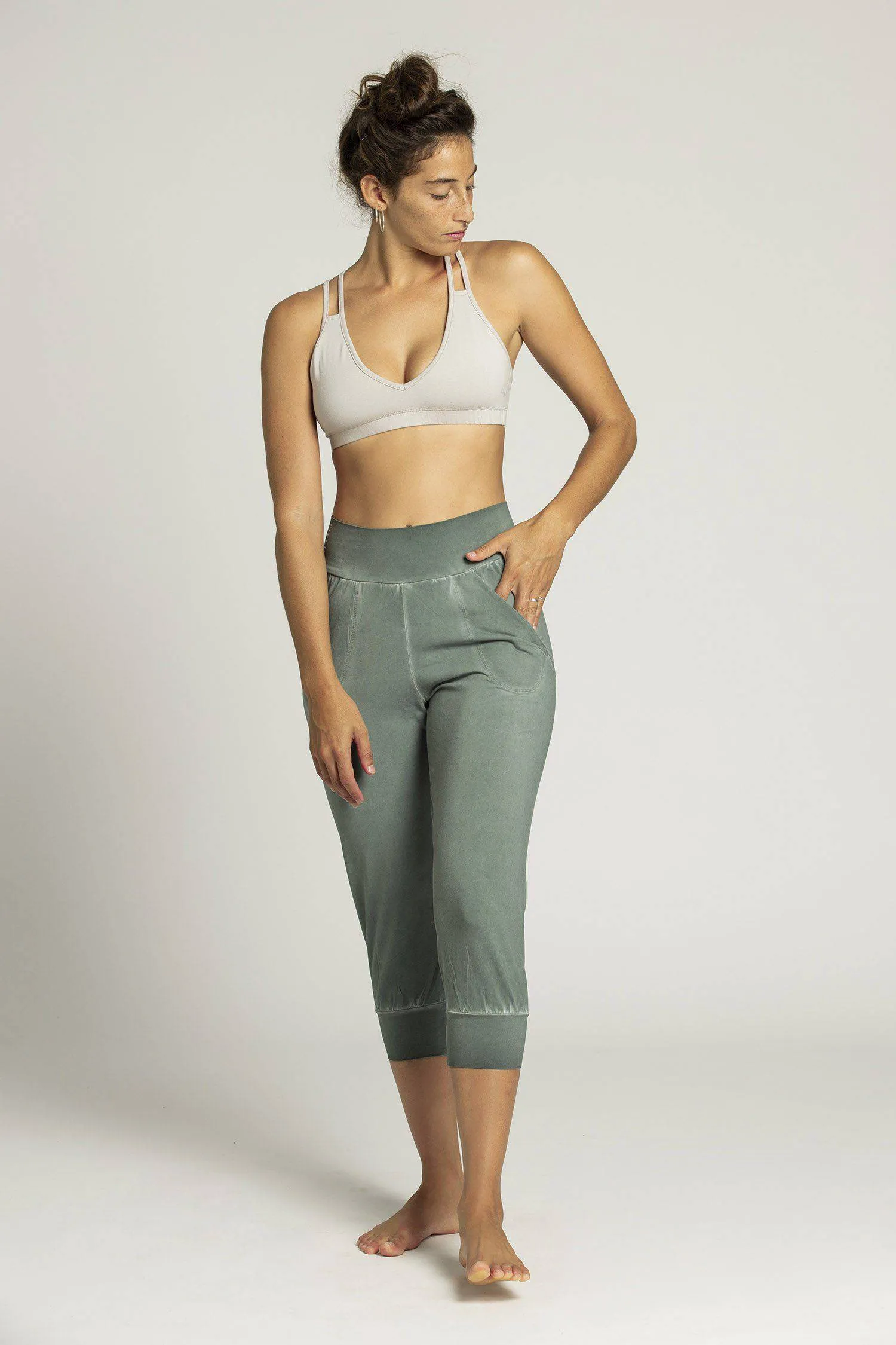 I'mPerfect Stonewash Slouchy Capri Pants 25%off