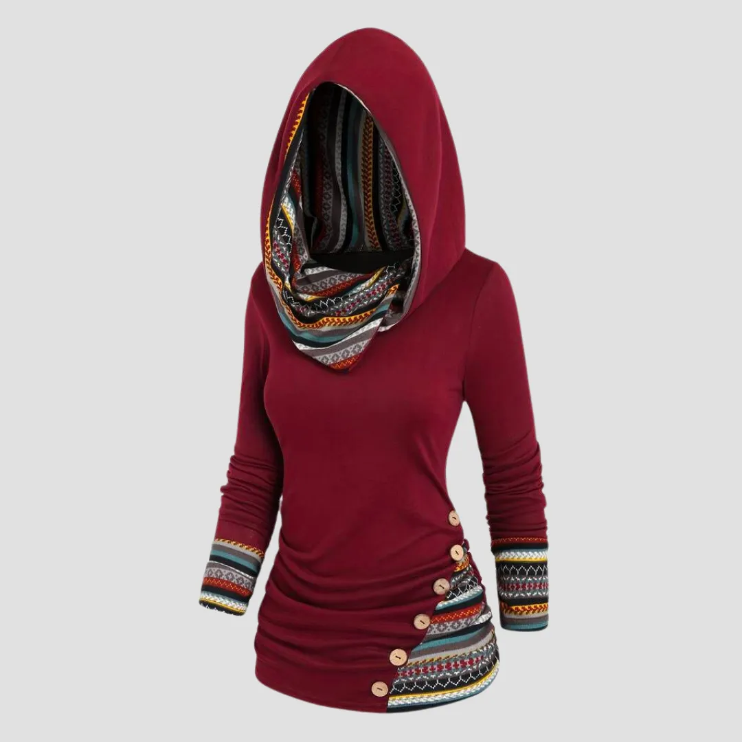 Ivyshape | Bohemian Style Hoodie for Women