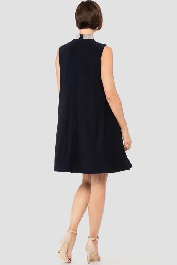 Joseph Ribkoff V Neck No Sleeves Dress