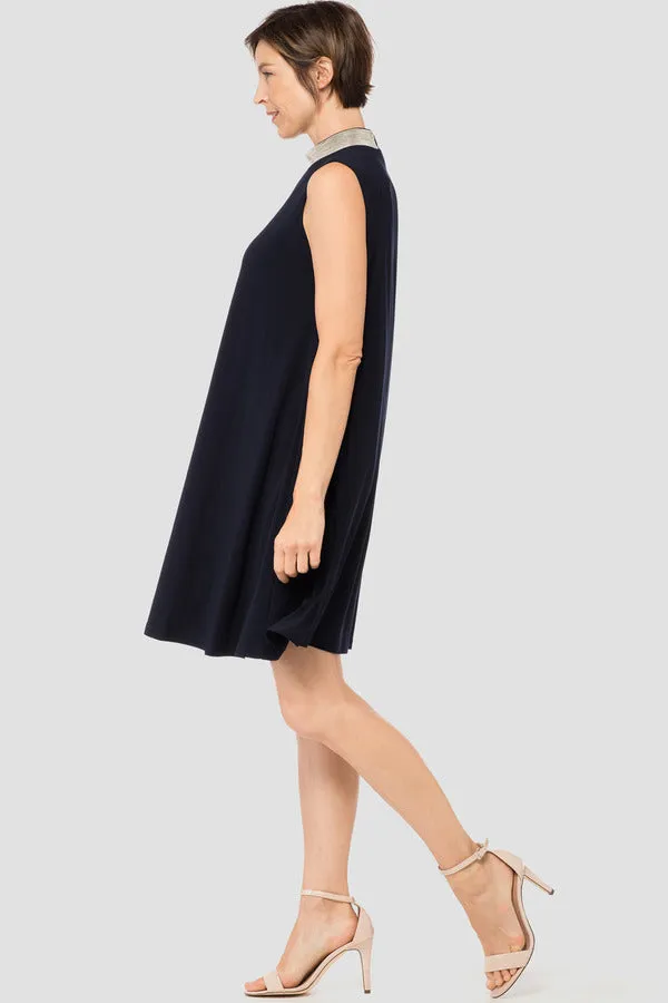 Joseph Ribkoff V Neck No Sleeves Dress