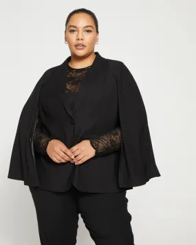 Leon Double Luxe Cape Blazer - Black