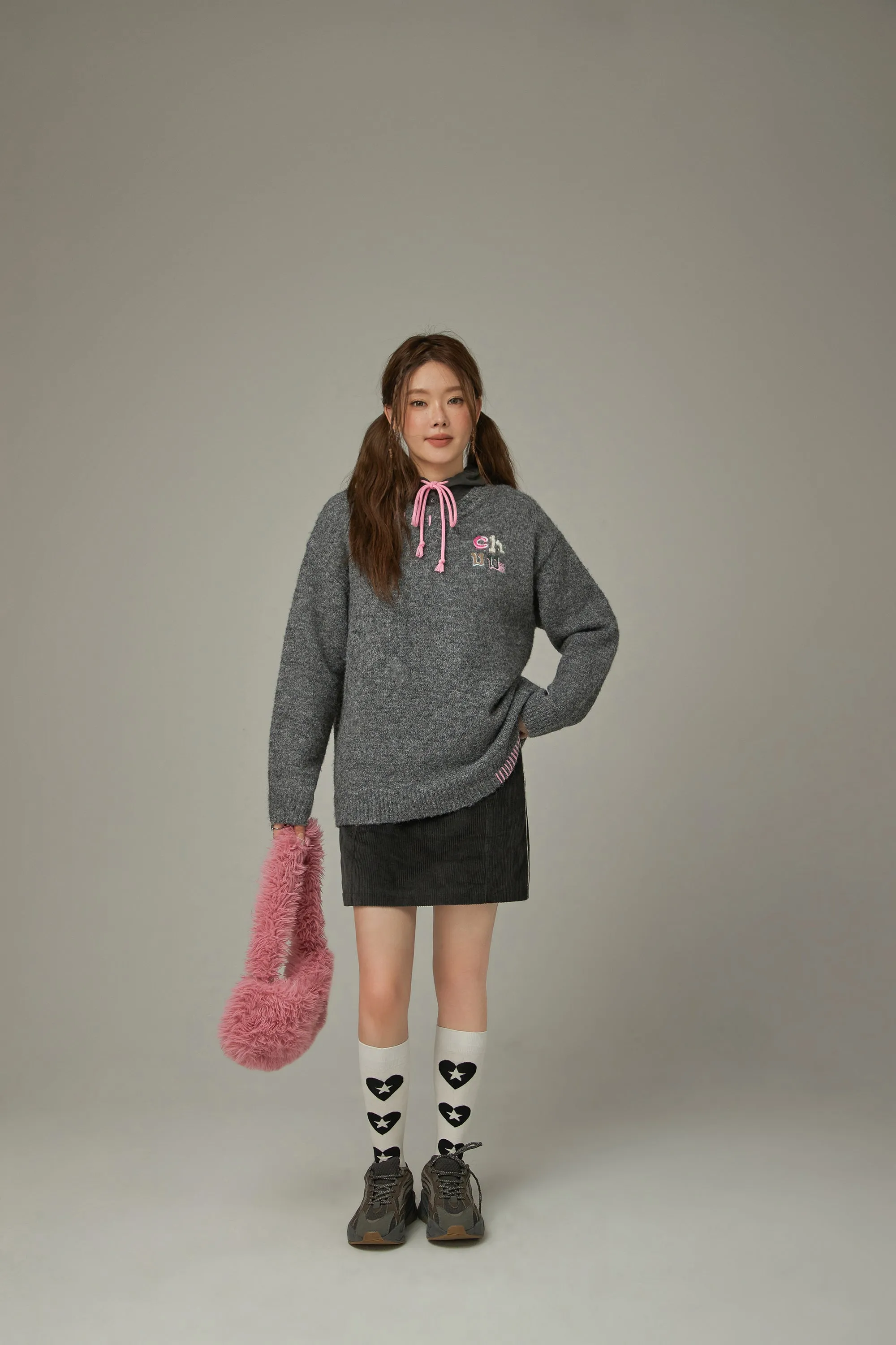 Logo Basic Loose Fit Knit Sweater