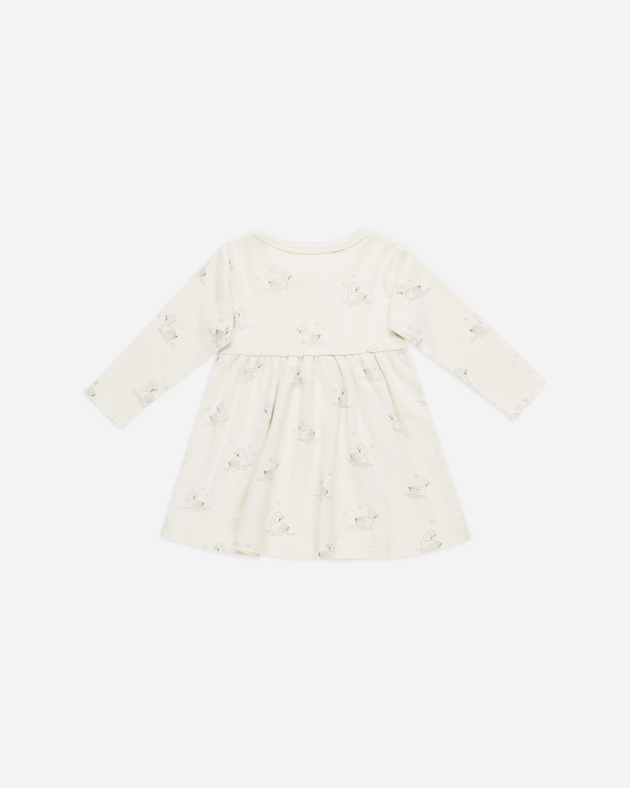 Long Sleeve Baby Dress || Swans