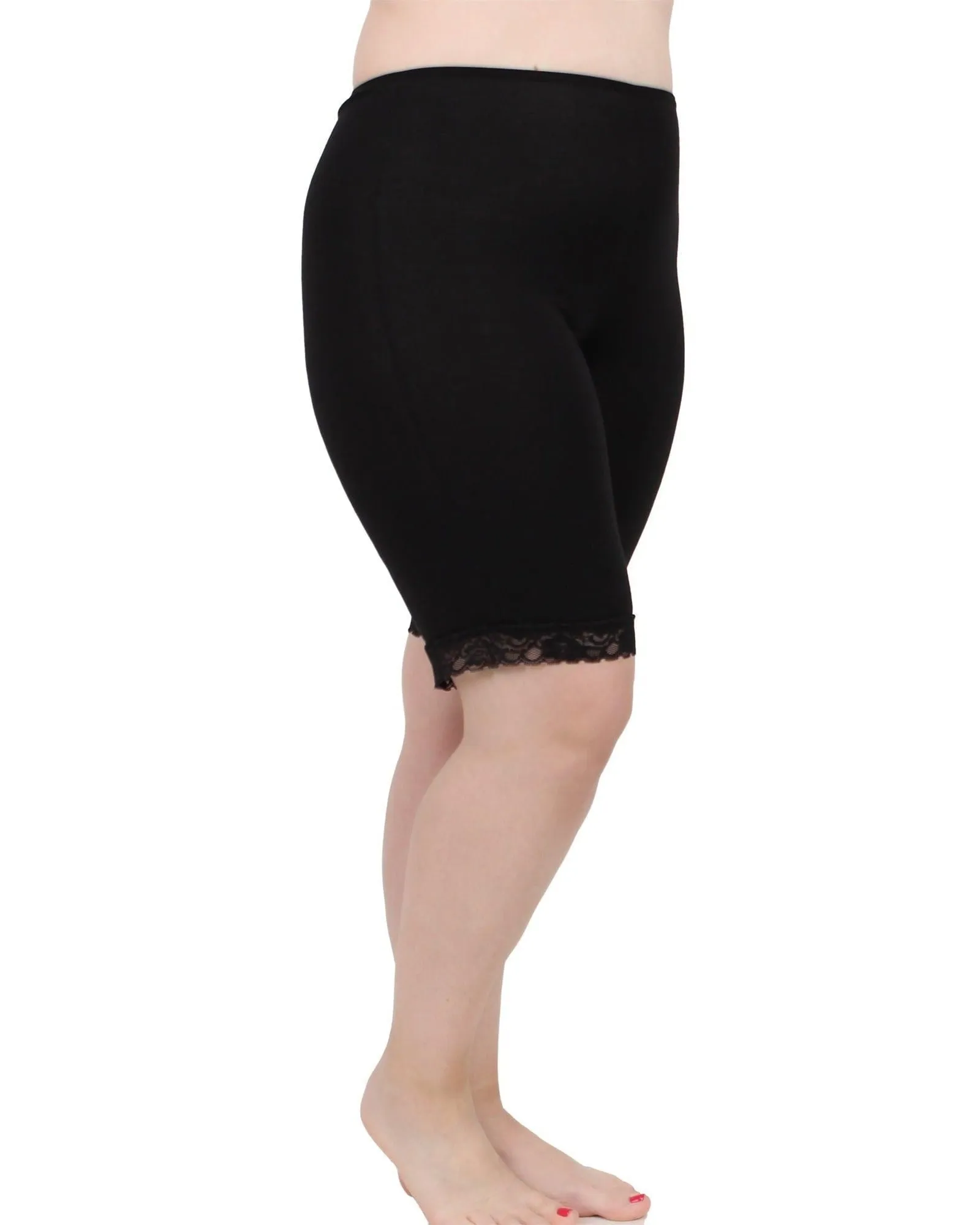 Lux Cotton Modal Anti Chafing Slipshort | Black