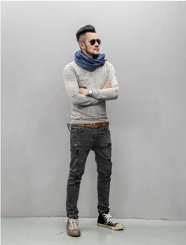 Men's Autumn & Winter Retro Ripped Jeans