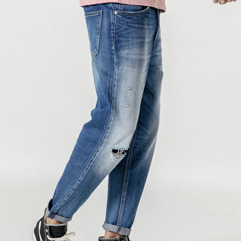 Men's Autumn/Winter Ripped Straight Jeans