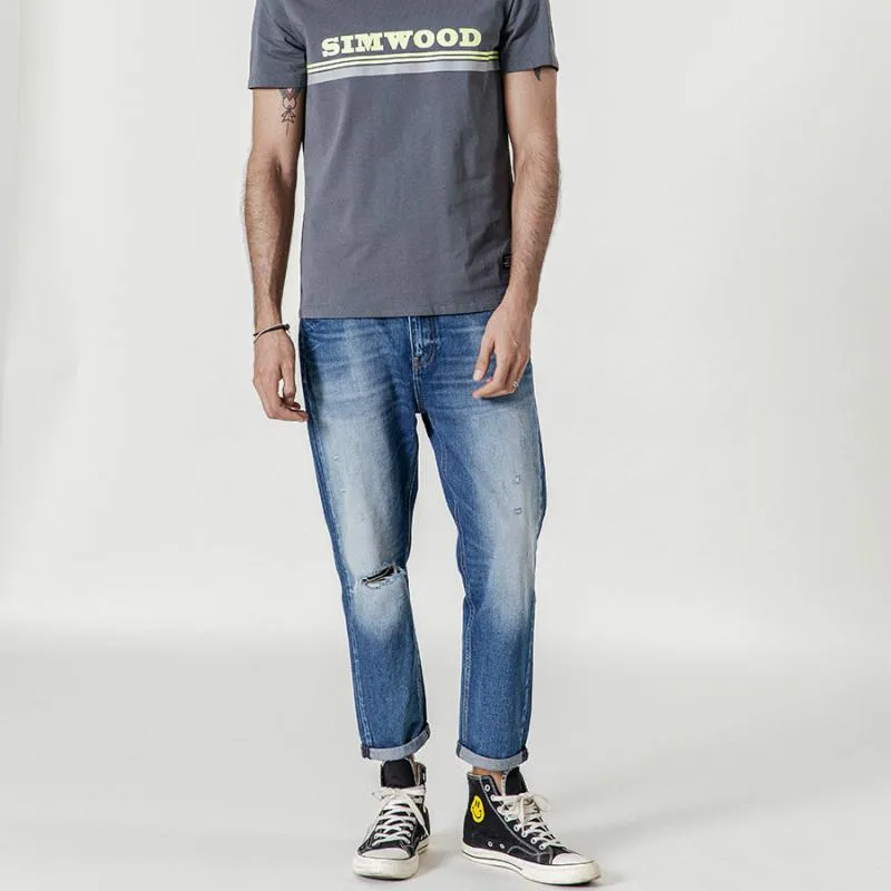 Men's Autumn/Winter Ripped Straight Jeans