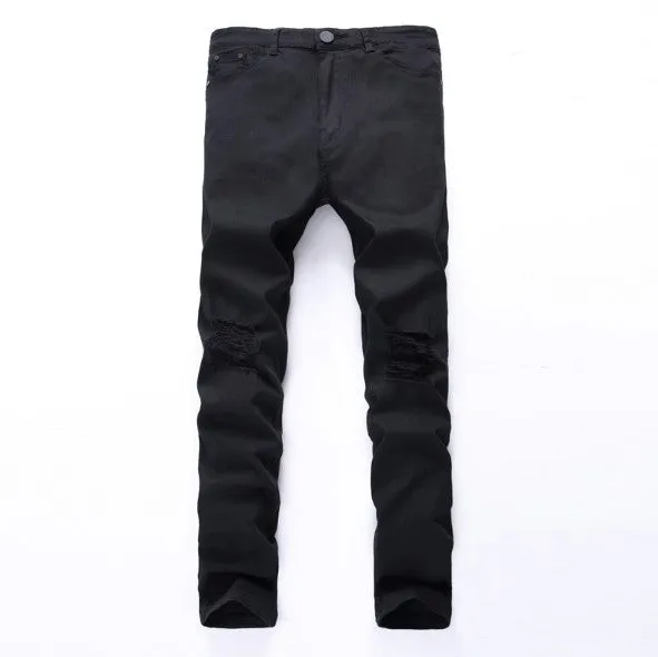 Men's Skinny Ripped Slim Fit Denim Pants