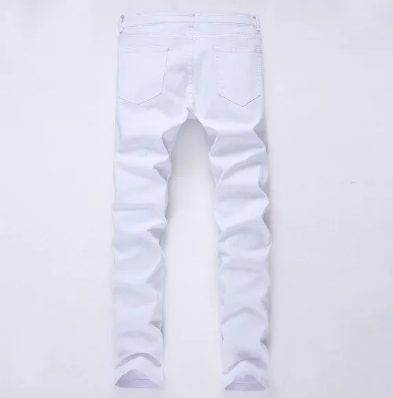 Men's Skinny Ripped Slim Fit Denim Pants