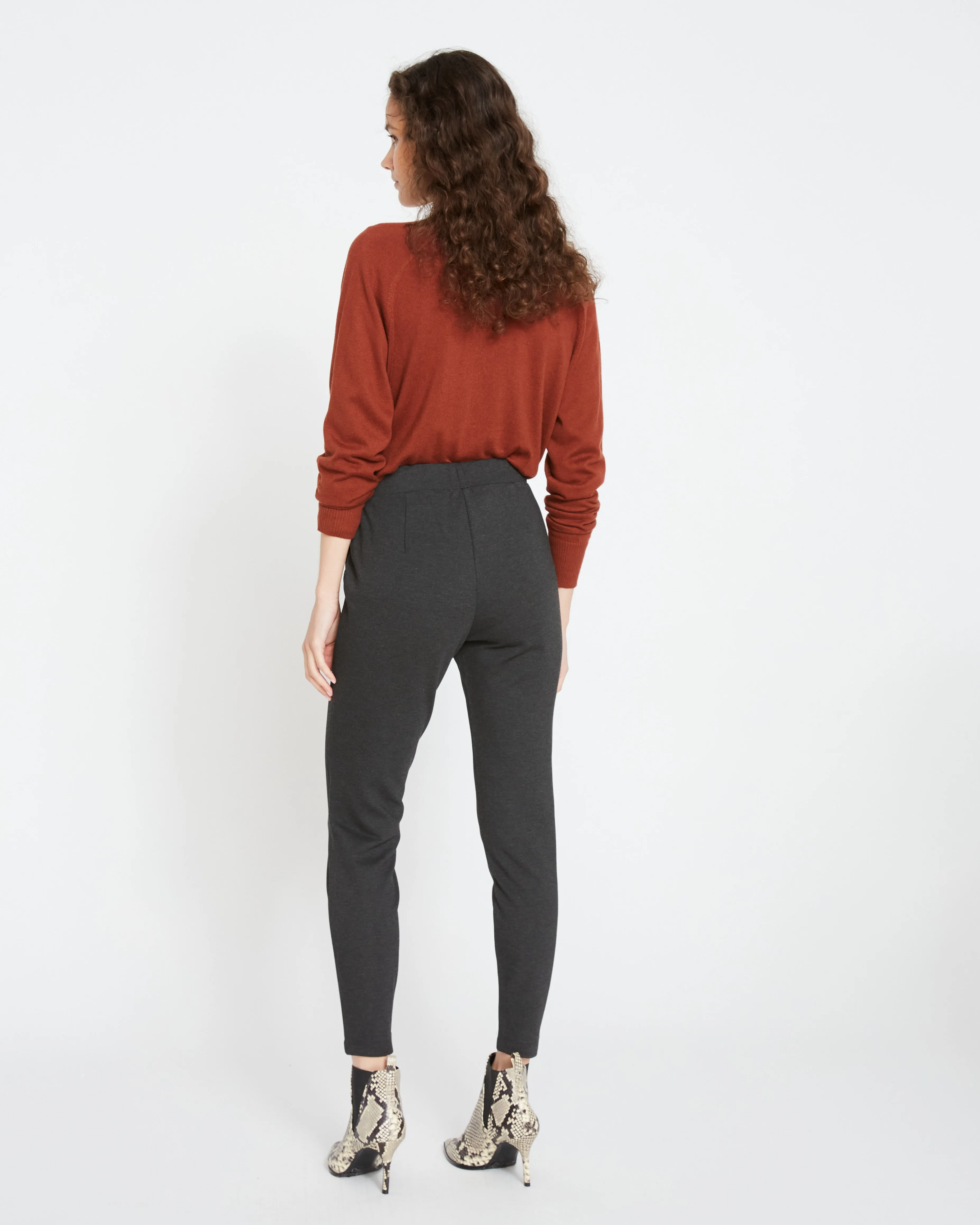 Minimalist Moro Pocket Signature Ponte Pants - Charcoal